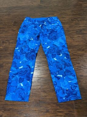 Ann Taylor Women's Blue & White Carnegie Crop Pants Size 6